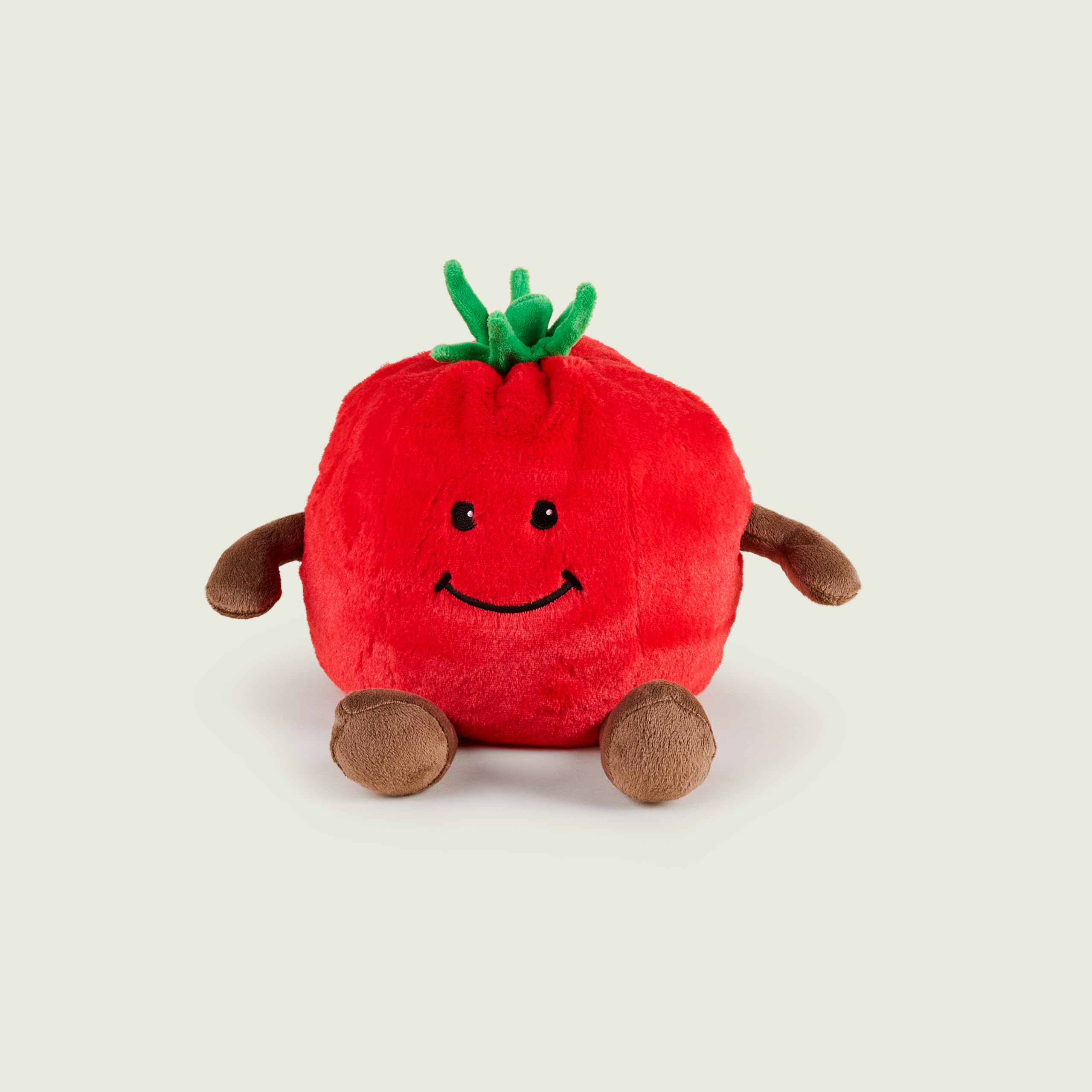 Warmies Tomate Große Größe, Vollständig Mikrowellengeeignet und Gewichtetes Kuscheltier für Angst, Im Gefrierschrank kühlen oder in der Mikrowelle erwärmen, Weiches Wärmekissen