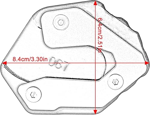 Miniatura 3 de Almohadilla de extensión de pie para motocicleta, soporte lateral, placa de soporte para Yamaha MT09 2014-2018 MT09 TRACER 2015-2017 XSR900