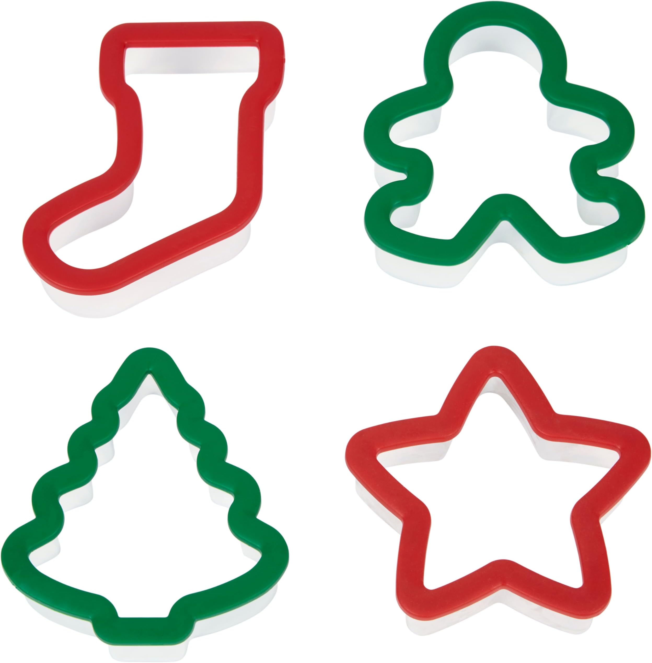 Holiday Grippy Cookie Cutters, Set of 4