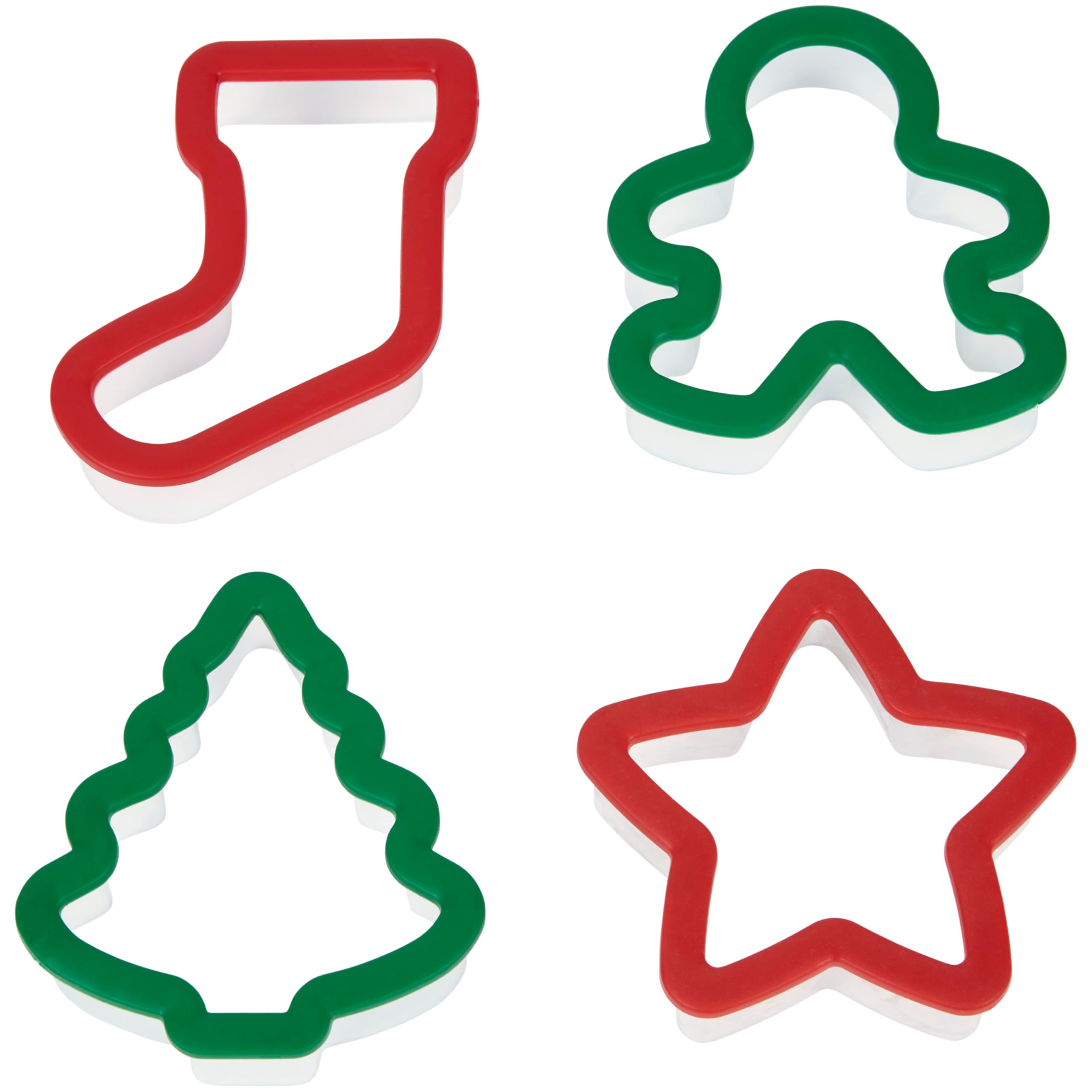 Holiday Grippy Cookie Cutters, Set of 4