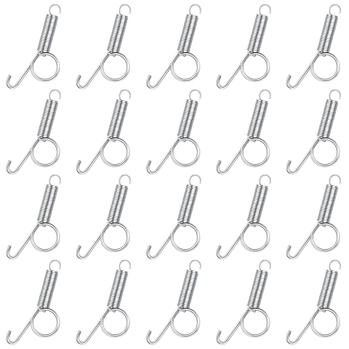 Buy 20 Pieces Spring Door Latch for Rabbit Cages Door Metal Finger