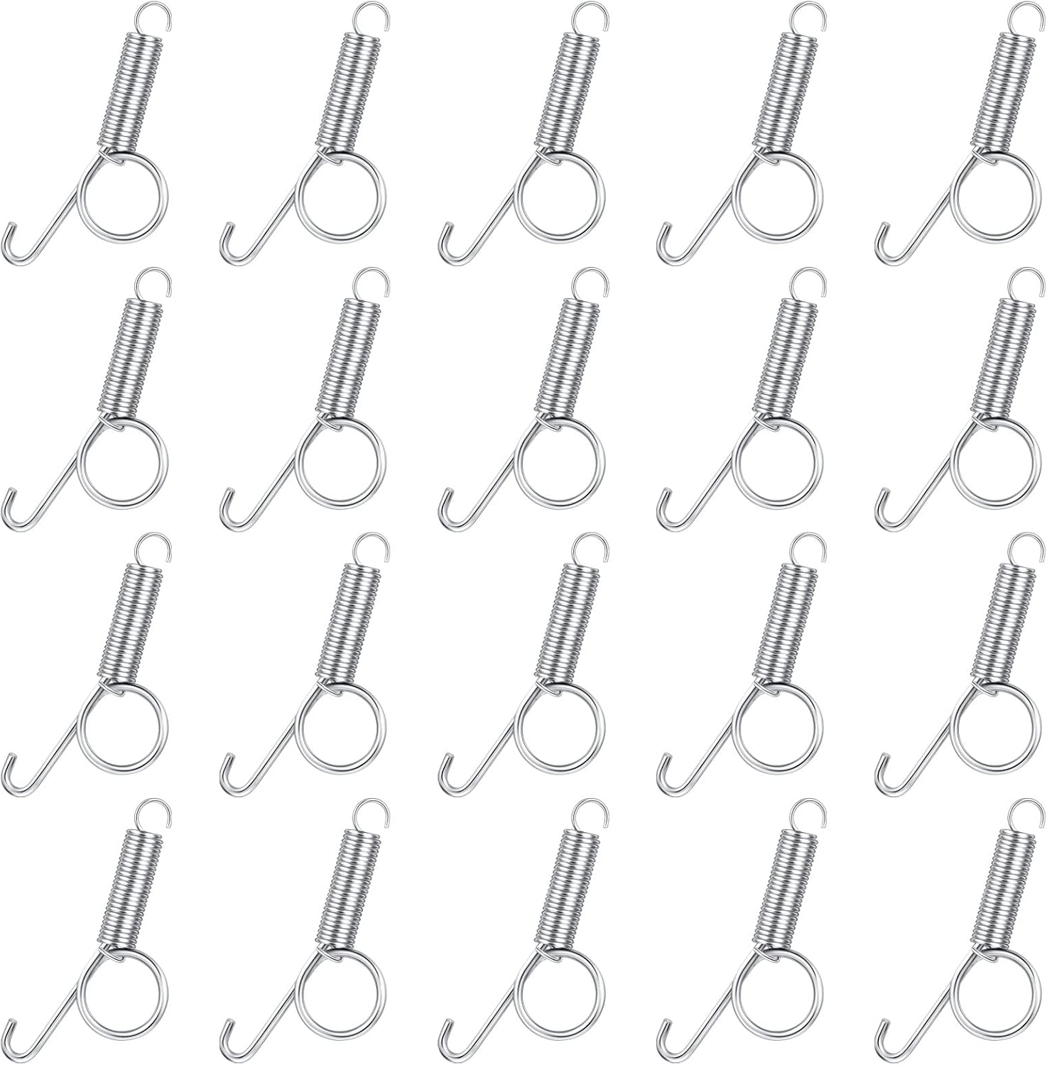 20 Pieces Spring Door Latch for Rabbit Cages Door Metal Finger Spring Latch Hook for Fixing Pet Wire Cage Rabbit Birds Bunny Rodents Guinea Pig Hamster Parrot Hedgehog Cage Door (3.35 x 0.9 Inch) : Pet Supplies