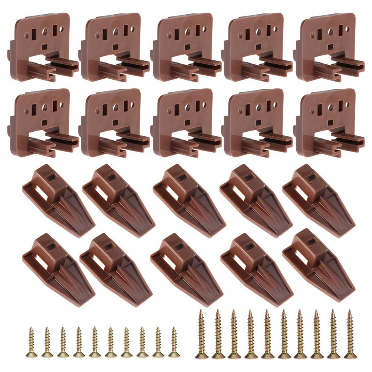 BPQiang 10PCS Drawer Slide Track Guide Glide for Center Mount Dressers and Nightstand 1 Systems