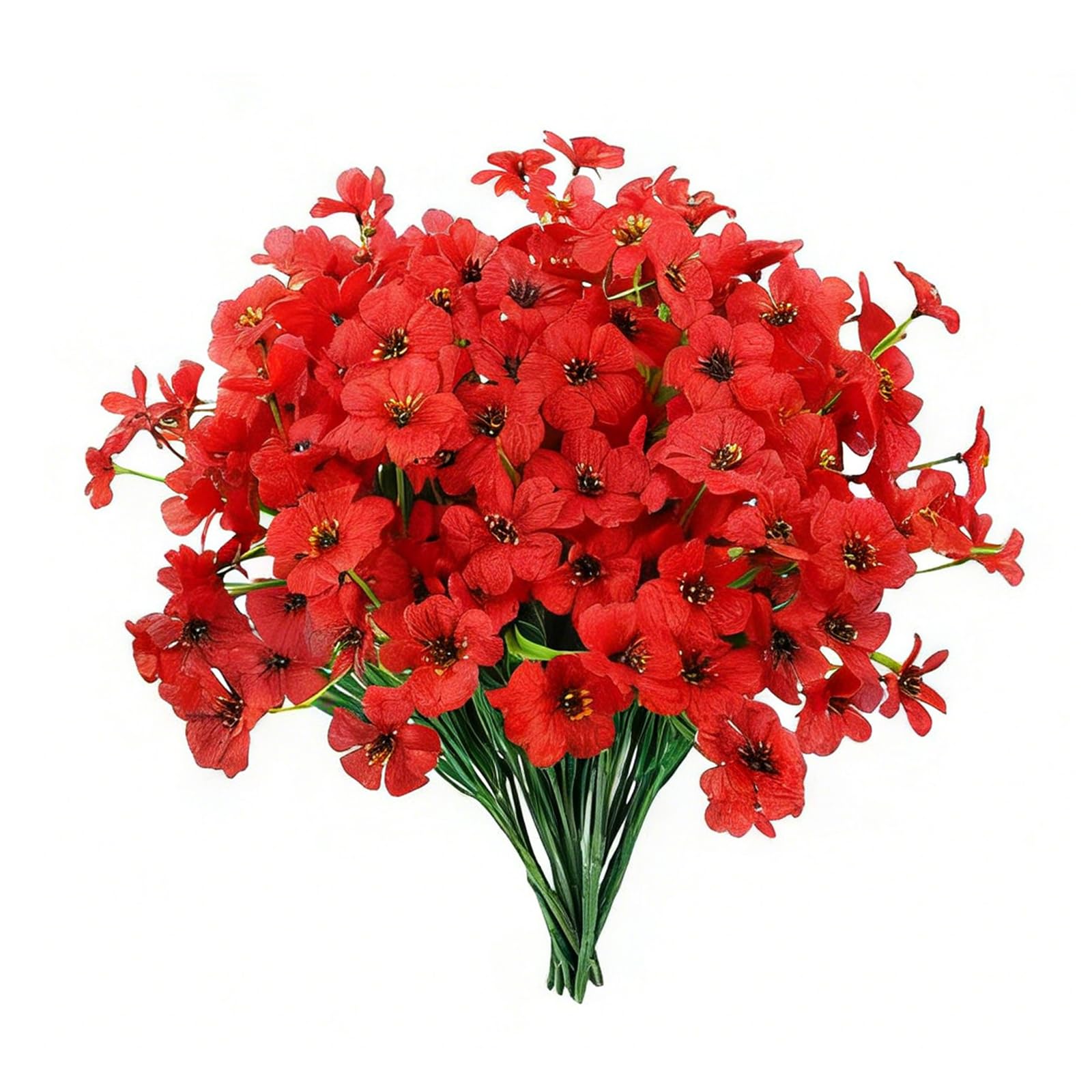 Piceioep Of 24 Artificial Violets for Patio Balcony Floral Arrangements Low Maintenance Faux Flowers