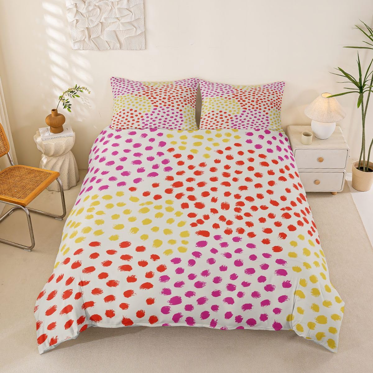 Homemissing Lila Gelb Bettwäsche Set 155x220cm Erwachsene Kinder Jungen