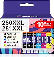 Vista 9 de PGI-280XXL CLI-281XXL - Cartucho de tinta compatible con Canon 280 281 PGI-280 CLI-281 XXL, funciona con Canon PIXMA TS9520 TS9521C TR7520 TR8520