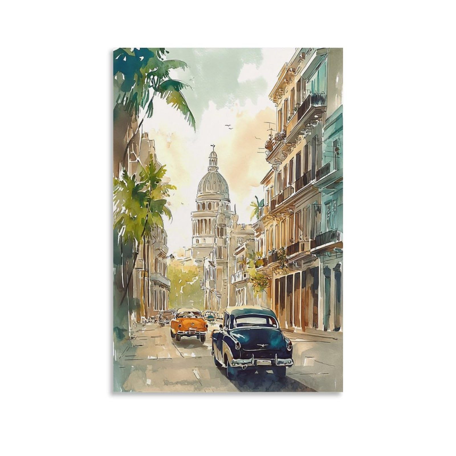 Phoenix 24x36inch(60x90cm) Vintage Travel Poster Watercolor Canvas Art