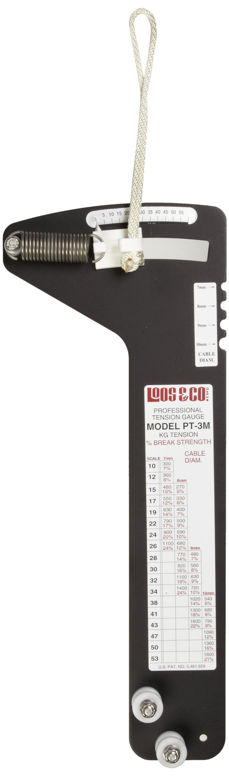 Sailboat Rigging Tension Gauge from Loos & Co, PT3 M Professional Metric HandsFree Force Gauge