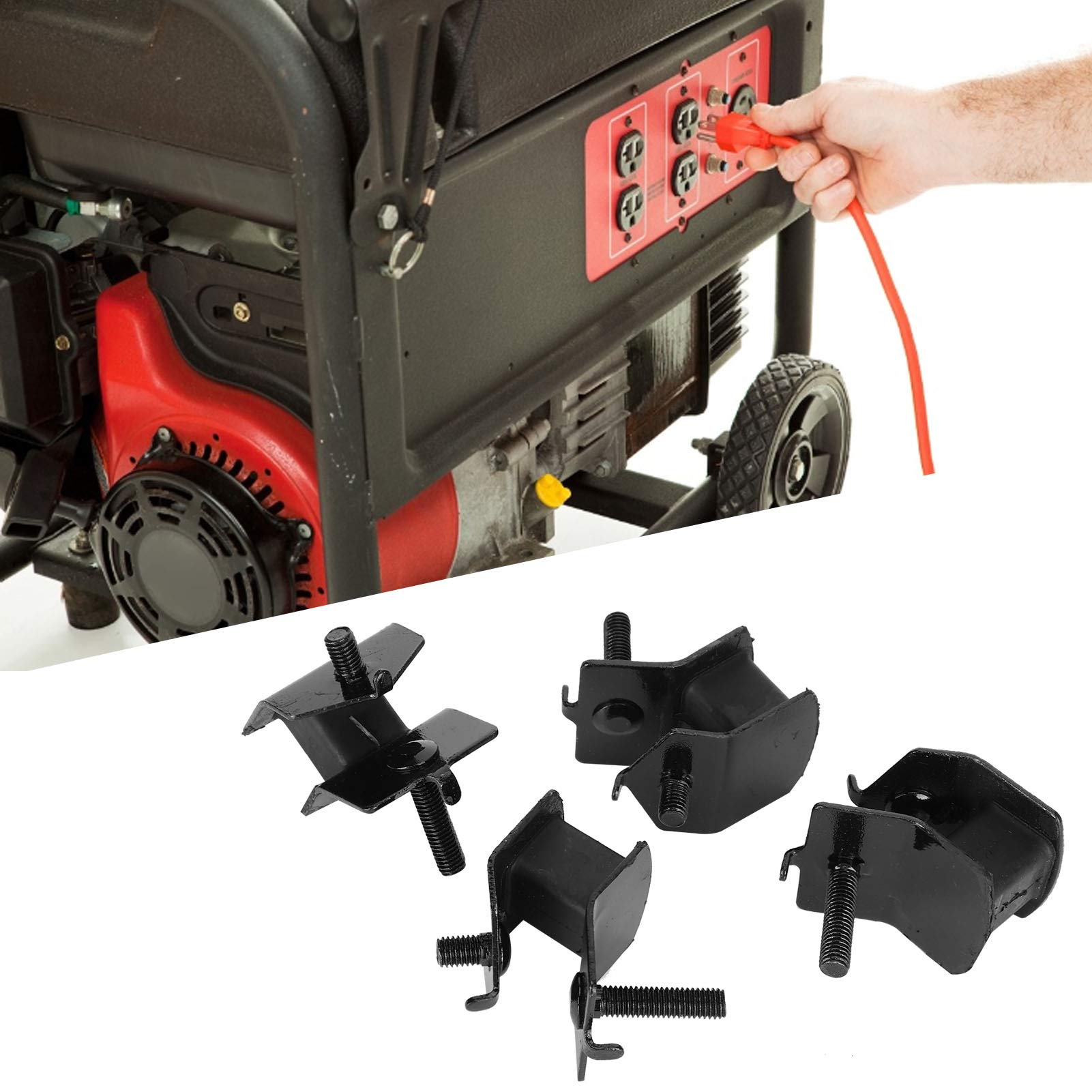 4 Pièces Générateurs à Essence Amortissement Pieds Coussin de Fer Coussinets Anti-Vibration Support de Pied pour Générateur de Moteur à Essence Agricole 168F/170F 2KW-3KW | Coussinets Anti-Vibration, Coussin de Fer, Pour Moteur 168F/170F, 2KW-3KW, Usage A