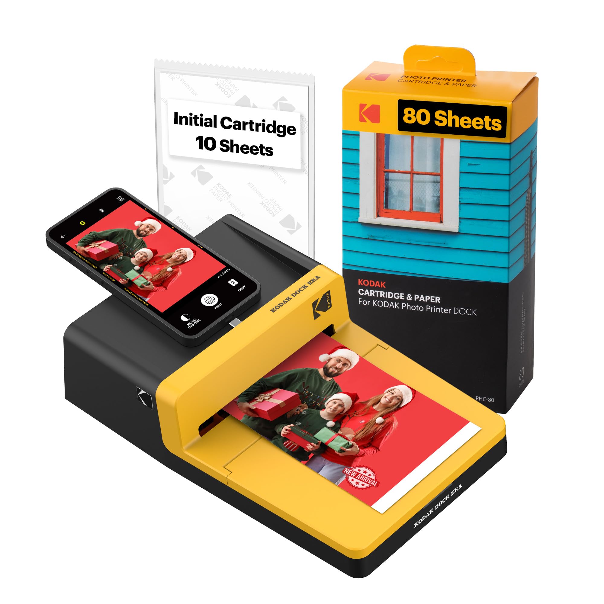 KODAK Dock ERA 4PASS Instant Photo Printer (4x6) (Printer + 90
