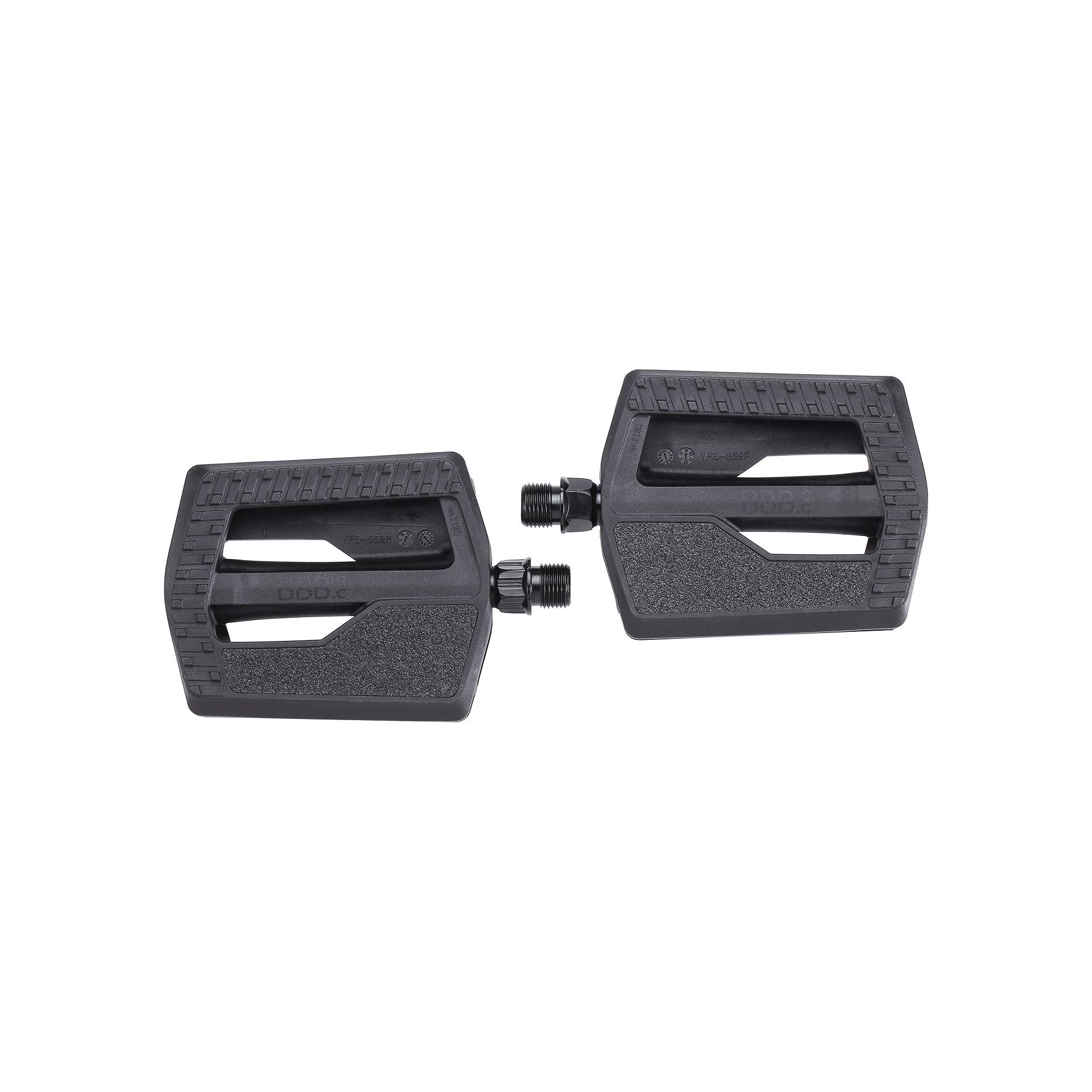 BBB EasyBase 2.0, lekkie antypoślizgowe pedały do roweru miejskiego, płaskie, czarne, BPD-48, 80 x 100 mm