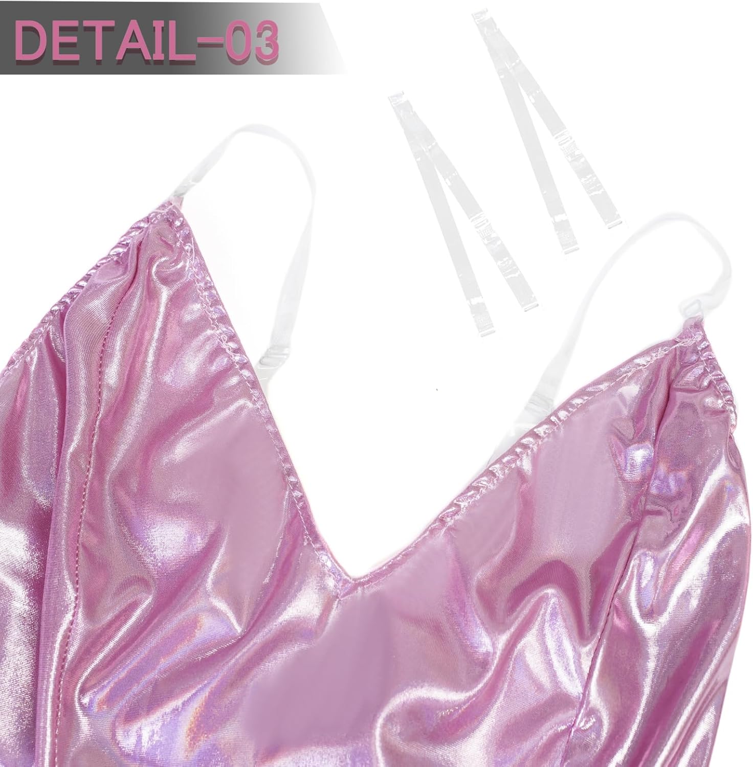 Womens Bunny Costume Girl Bodysuit Halloween Role Play Bunny Outfit with Ear Collar Bow Tie Cuffs Stockings - Image 4