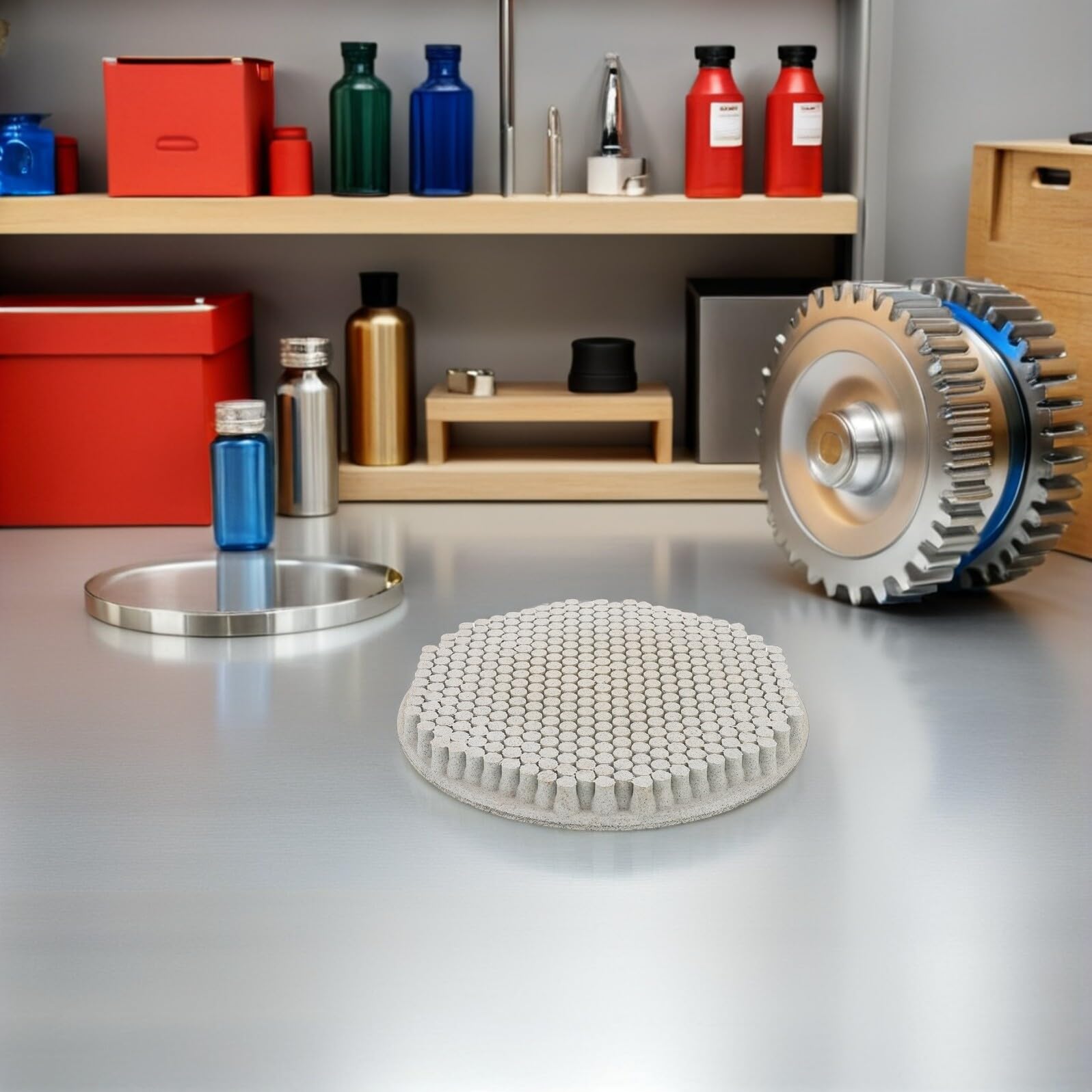SHINEOFI segment szlifierki z podstawą ceramiczną akcesorium do młynka z podstawą ceramiczną ceramiczna tarcza szlifierska do spodu tarcza szlifierska Light Grey