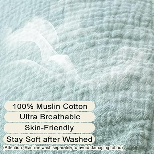 Miniatura 3 de Funda de almohada de lactancia, muselina de algodón, funda extraíble para almohadas de lactancia, paquete de 2 fundas de almohada, almohada de