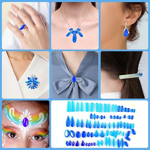 Miniatura 10 de Paquete de 5 moldes de resina para aretes, moldes de joyería de resina, moldes de silicona de Navidad para mujeres, resina epoxi colgante de Navidad