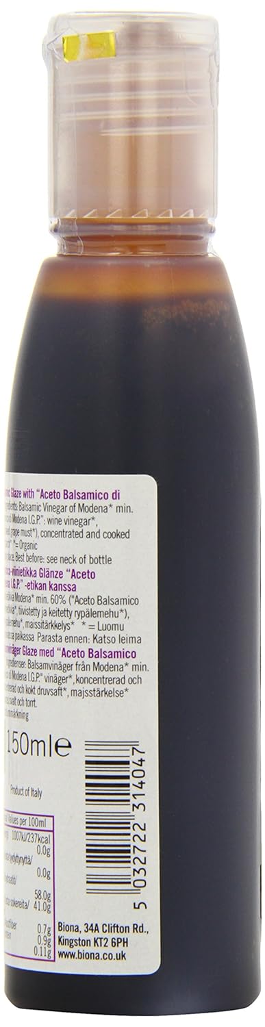 Biona Organic Balsamic Glaze 150 ml (Pack of 3)