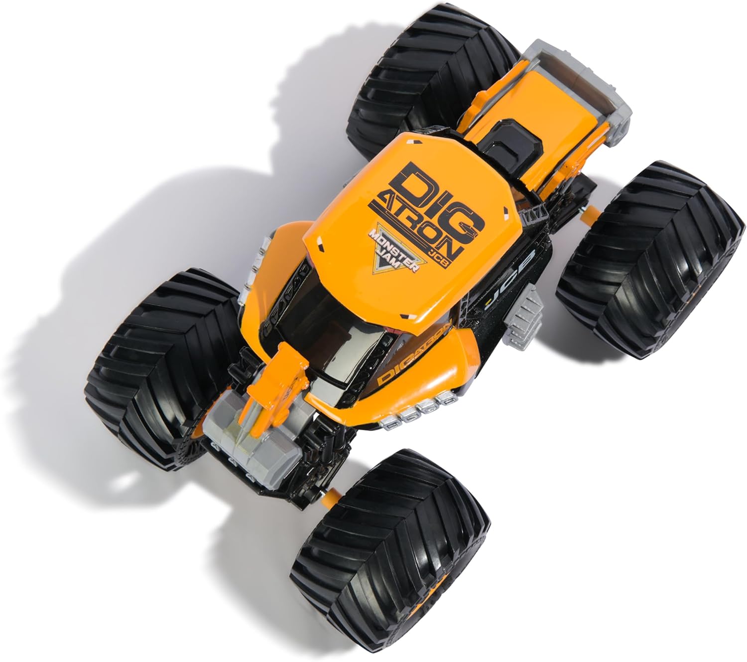 Monster Jam, Official JCB DIGatron Monster Truck, Collector Die-Cast Vehicle, 1:24 Scale, Kids Toys for Boys and Girls Ages 3 and up