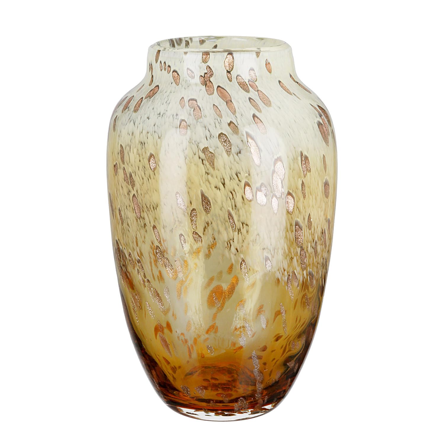 Vase en verre Ambrosio marron crème 29 cm étanche pour éviter les fuites d'eau