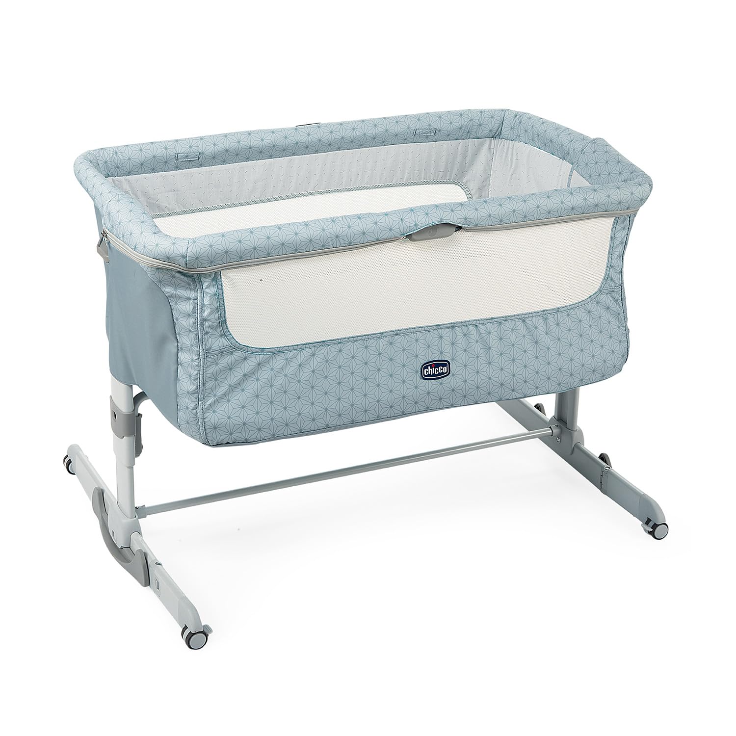 Chicco Next2Me Dream, Babybett für Neugeborene, Co-Sleeping-Kinderbett, Beistellbett, mit Matratze, Klappbar, Höhenverstellbar, 4 Räder und Reisetasche, 0-6 Monate, 9 kg, Hellblau