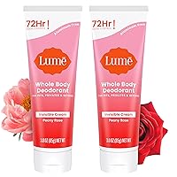 Vista 14 de Lume Desodorante para todo el cuerpo, tubo invisible de crema, control de olores de 72 horas, sin aluminio, sin bicarbonato de sodio, seguro