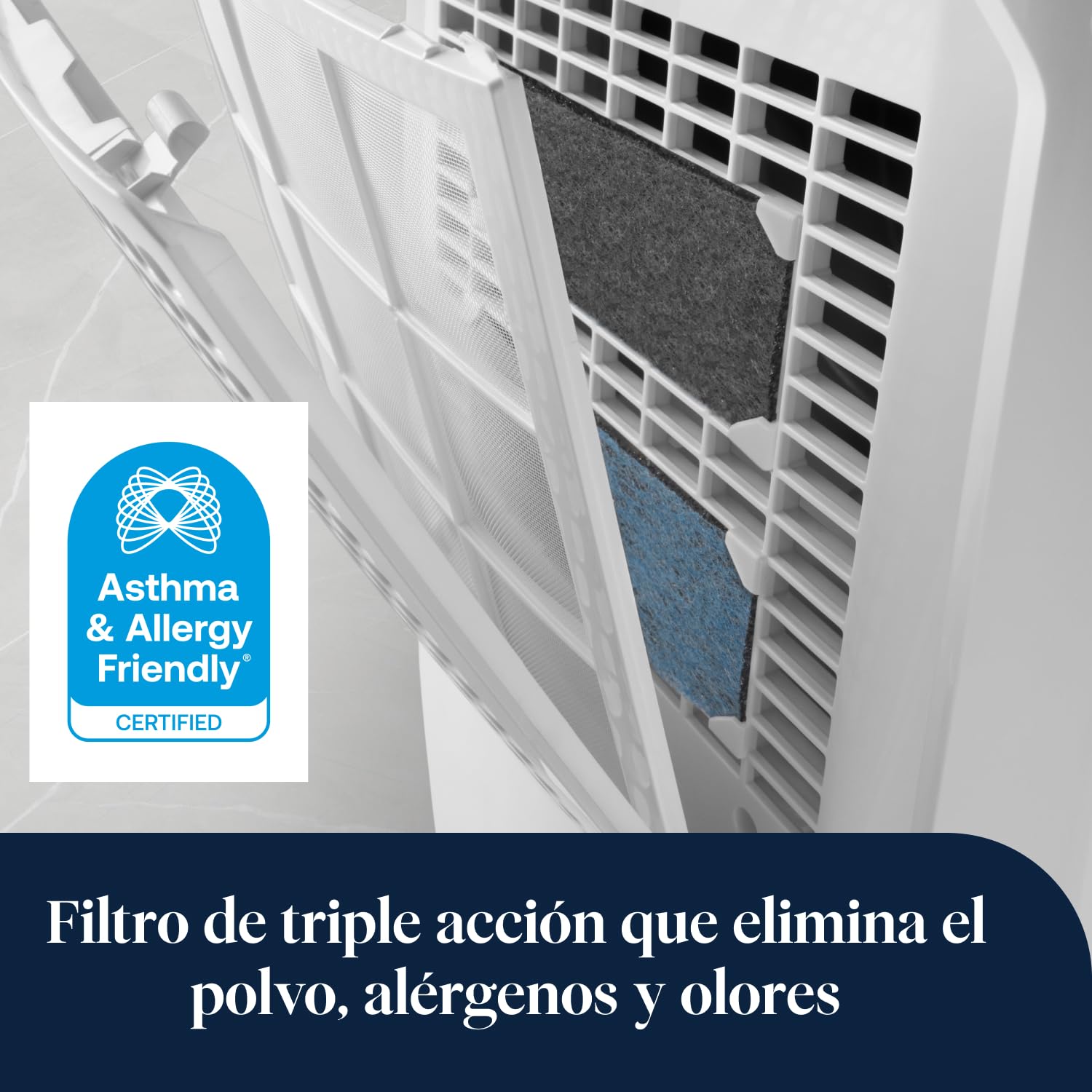 De’Longhi Tasciugo AriaDry Multi - Deshumidificador Doméstico Portátil (16L/Día) con Sistema de Filtración 3-Action, Función Secado de Ropa, Antimoho, Silencioso, Blanco (DEXD216R)