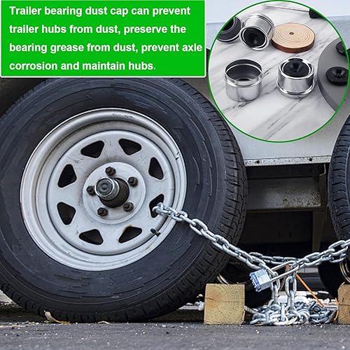 Miniatura 5 de Tapón de grasa para eje de remolque, 4 unidades, tapa de grasa para eje de remolque, tapa de polvo de eje de remolque de 2.72 pulgadas, tapa de