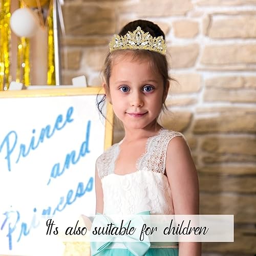 Miniatura 4 de Juego de tiaras y tiaras de cumpleaños para mujer, tiaras y coronas de cumpleaños para niñas, kit de decoración de cumpleaños, diadema de diamantes