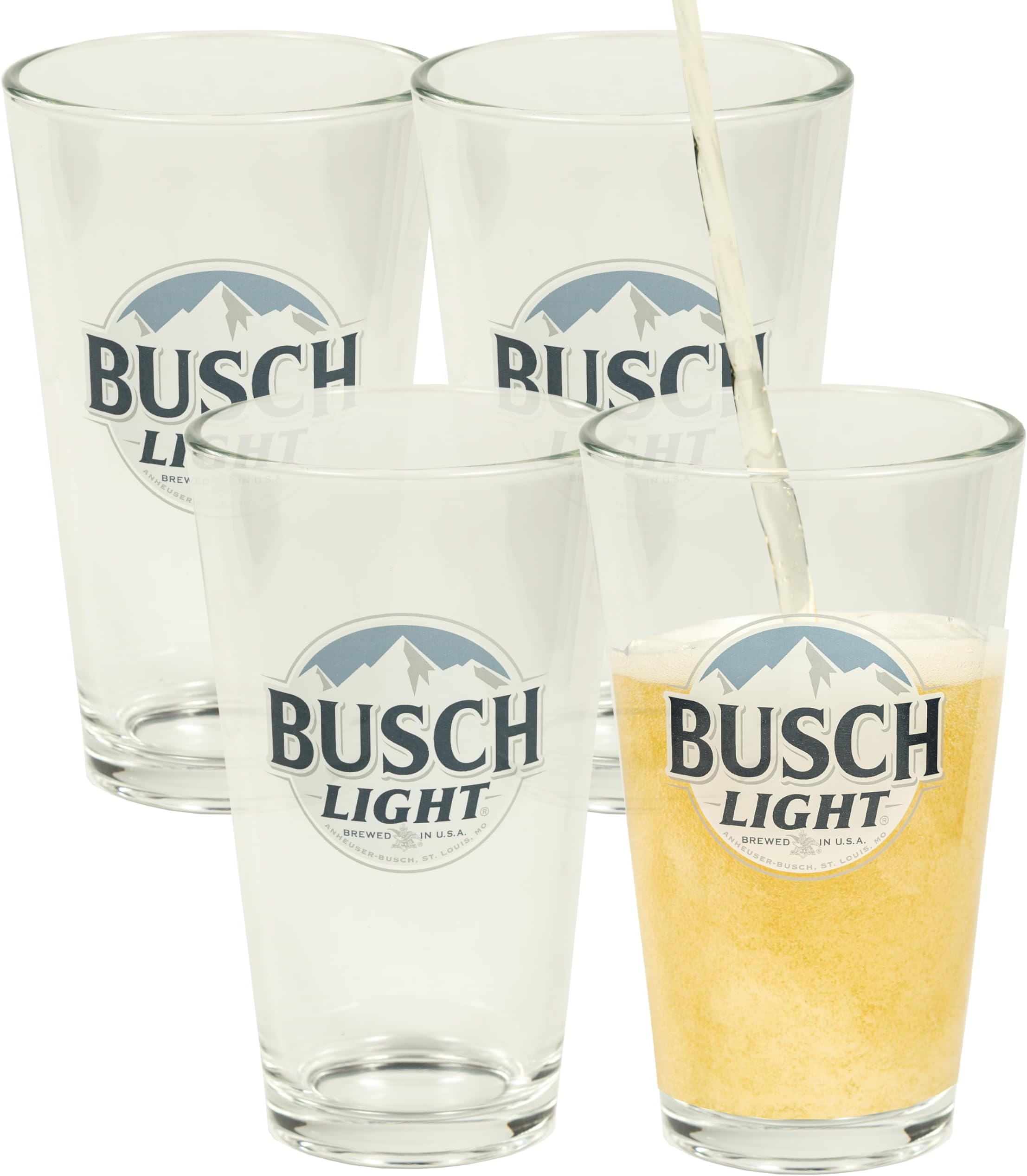 Amazon.com | LORD'S ROCKS Miller Lite Beer Glasses 16oz Pint Glass ...