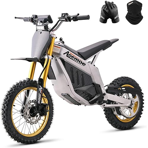 MOSTA Electric-Dirt-Bike for Teens Adults, 14"/12" Fat Tire 42MPH 3000W Electric Motorcycle with 48V 30AH LFP Battery Ebike Mountain Off-Road E Dirt Bike Age Range 13+ (Black)