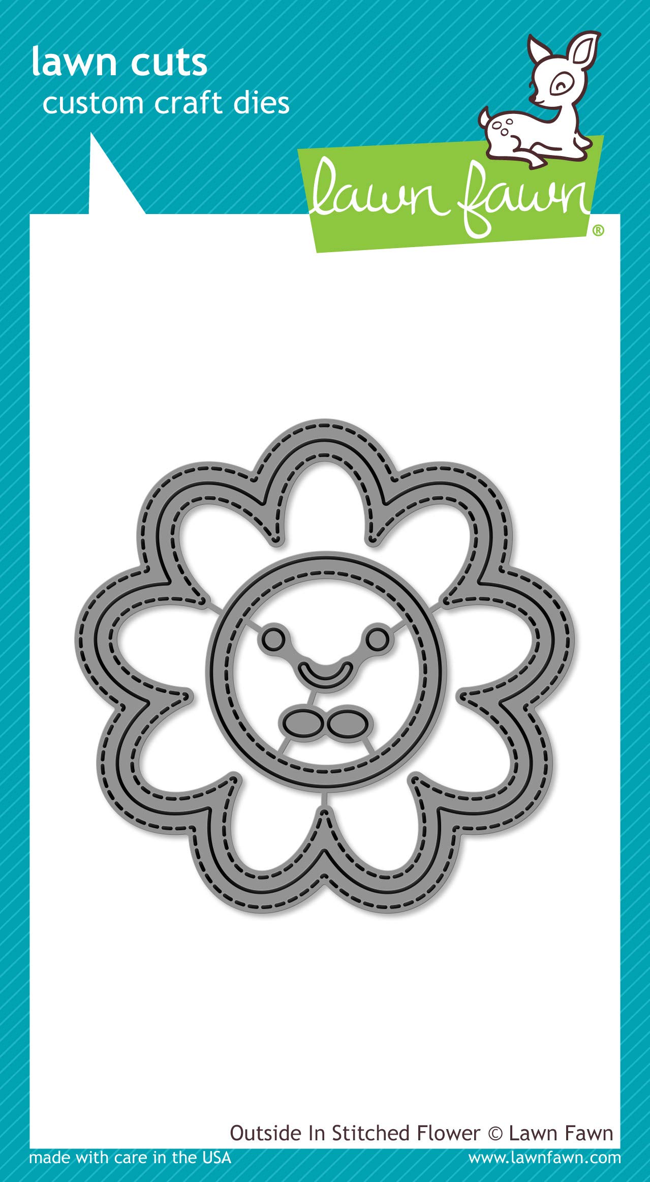 Fustella Lawn Cuts A Forma Di Fiore Con Bordi Cuciti, 7,6 Cm, Per Scrapbooking E Biglietti Fai Da Te