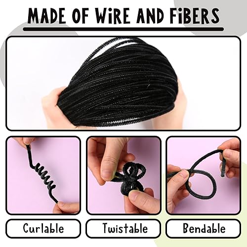 Miniatura 3 de 150 piezas de tallos de felpilla para limpiar tuberías, tallos de felpilla para limpiar pipas, limpiapipas para manualidades, suministros de