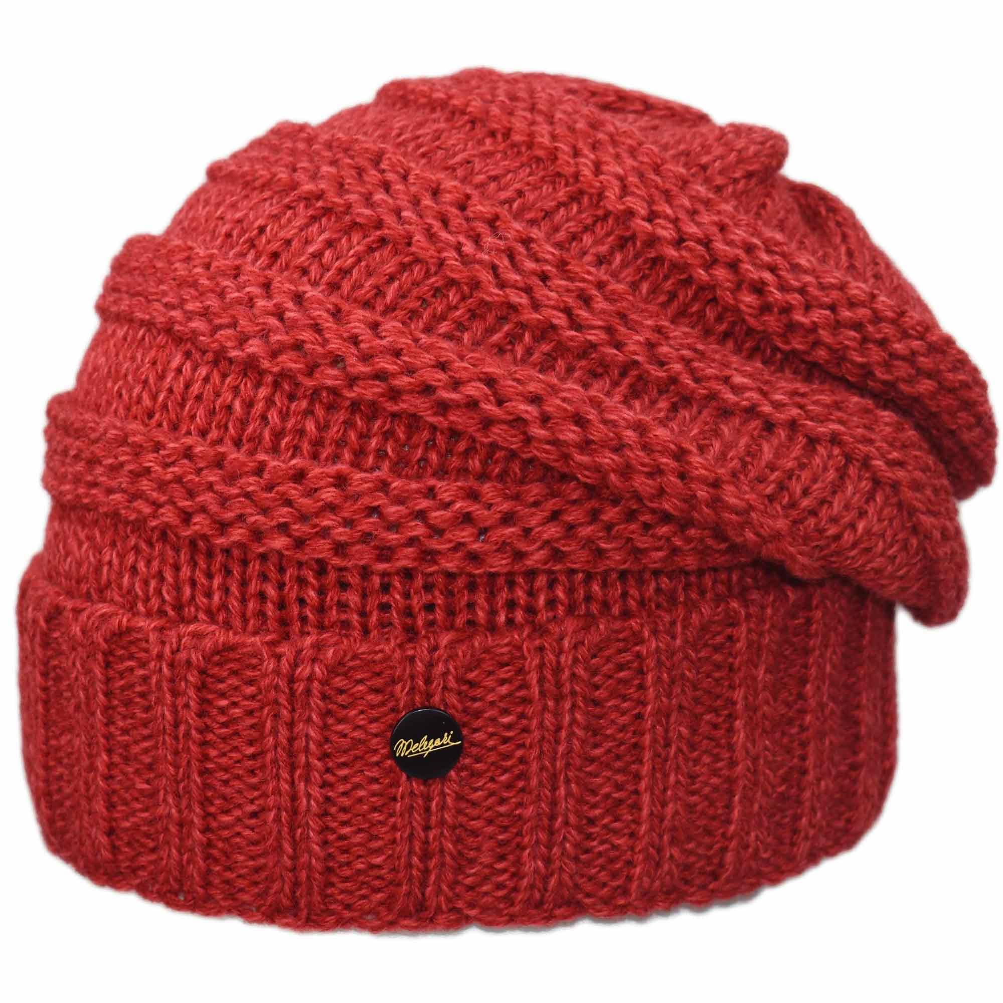 Melegari Berretto di Maglia Long Beanie Kim | Misto Lana | Protezione Interna Antivento di Fleece Morbido | manifattura Tedesca di Alta qualità | Unisex