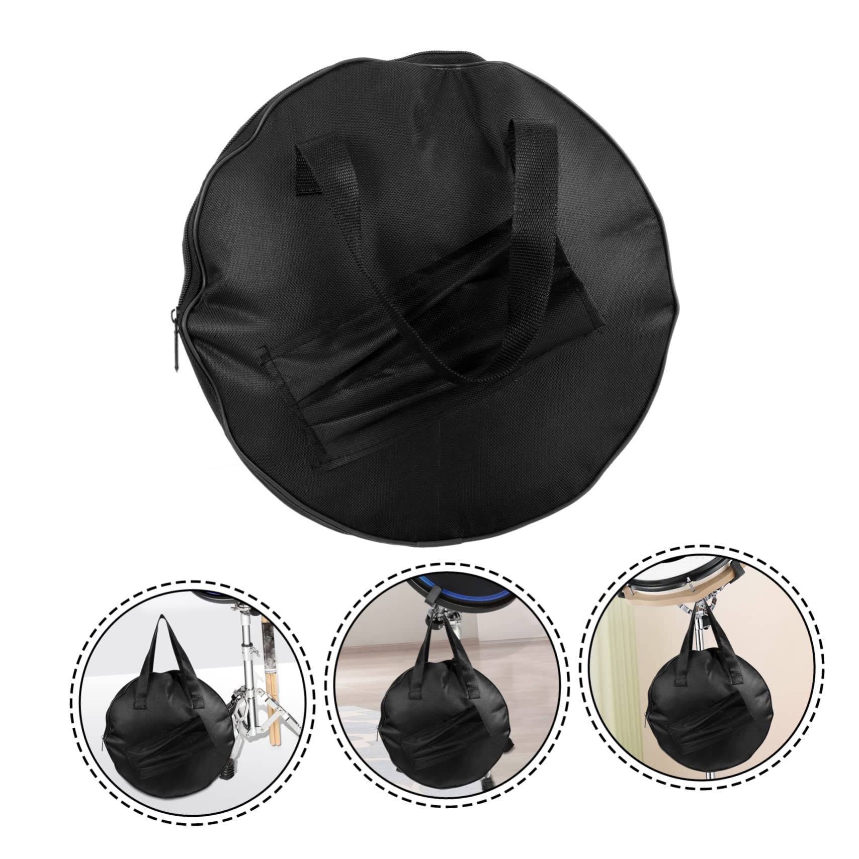 VANZACK Versatile Oxford Cloth Drum Bag Dumb Drum Practice Pad Carry Case Safe Storage Impact Protection