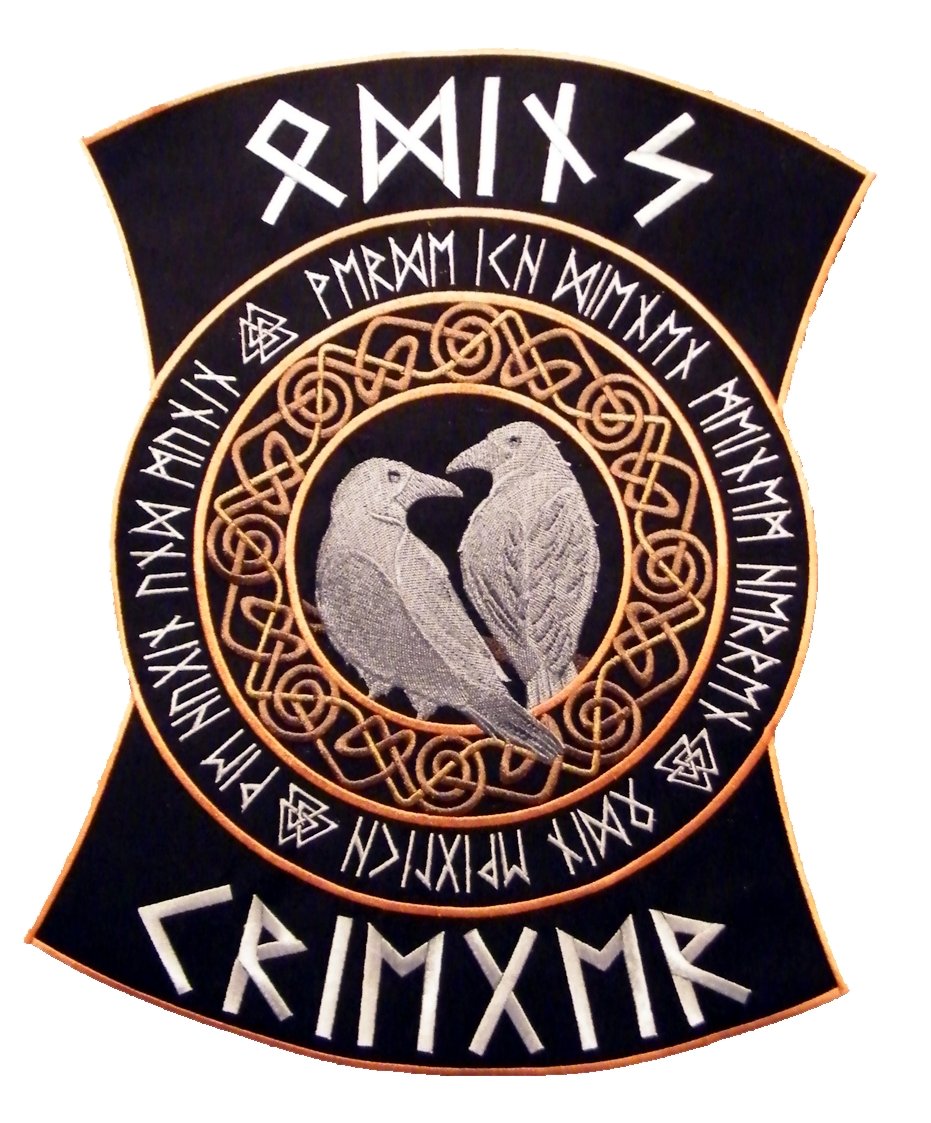 Wolfszeit Aufnäher Odins Raben Werden Kommen - EIN Patch über Hugin Und Munin - Ca. 12 X 10cm