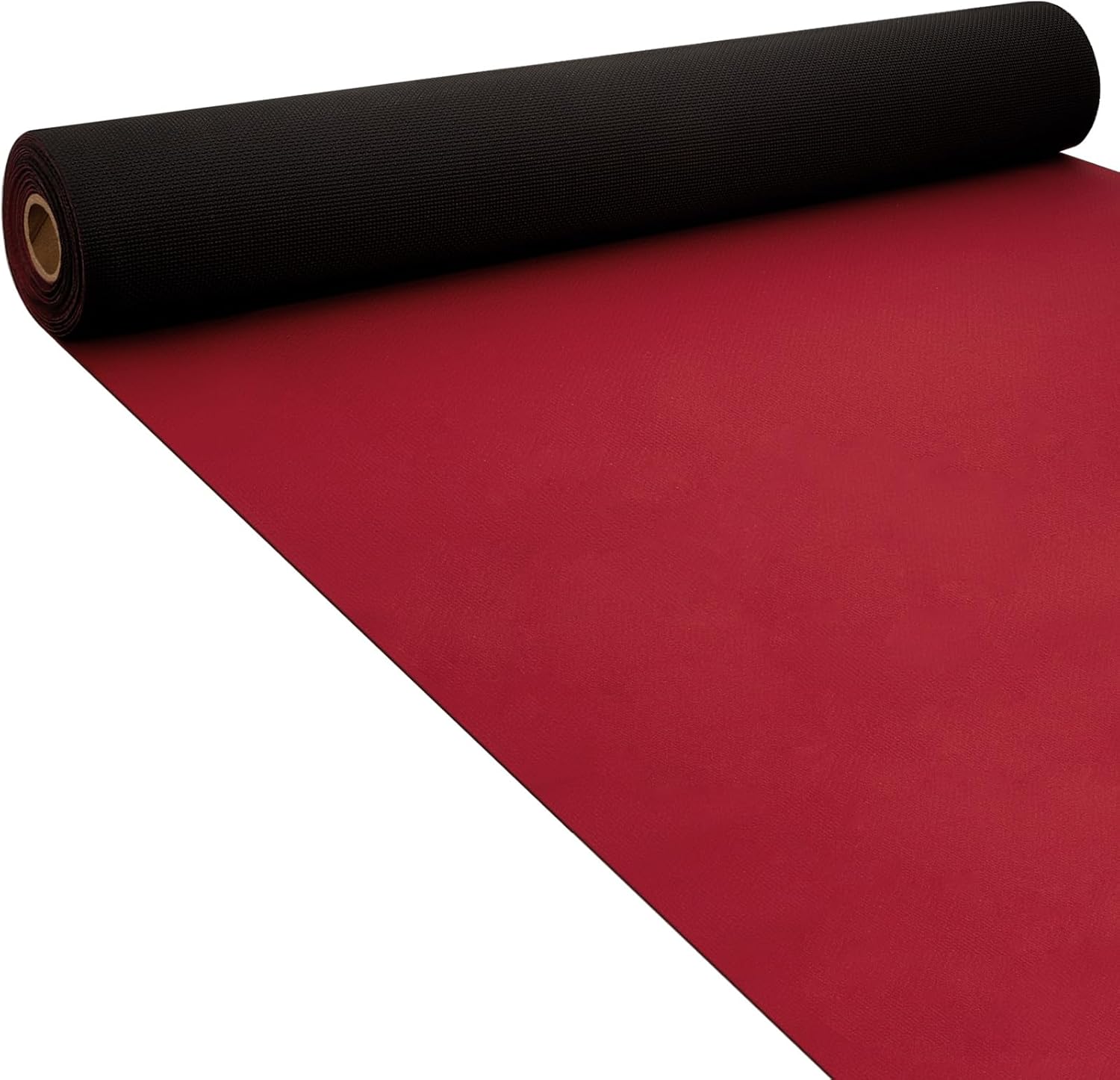 Boao 20 x 2.3 ft Neoprene Carpet Runner Reusable Plastic Floor Runner Non Slip Rubber Backed Rugs for Hallway Aisle Carpet Roll for Wedding Party Decor Prom Business Outdoor(Dark Red)