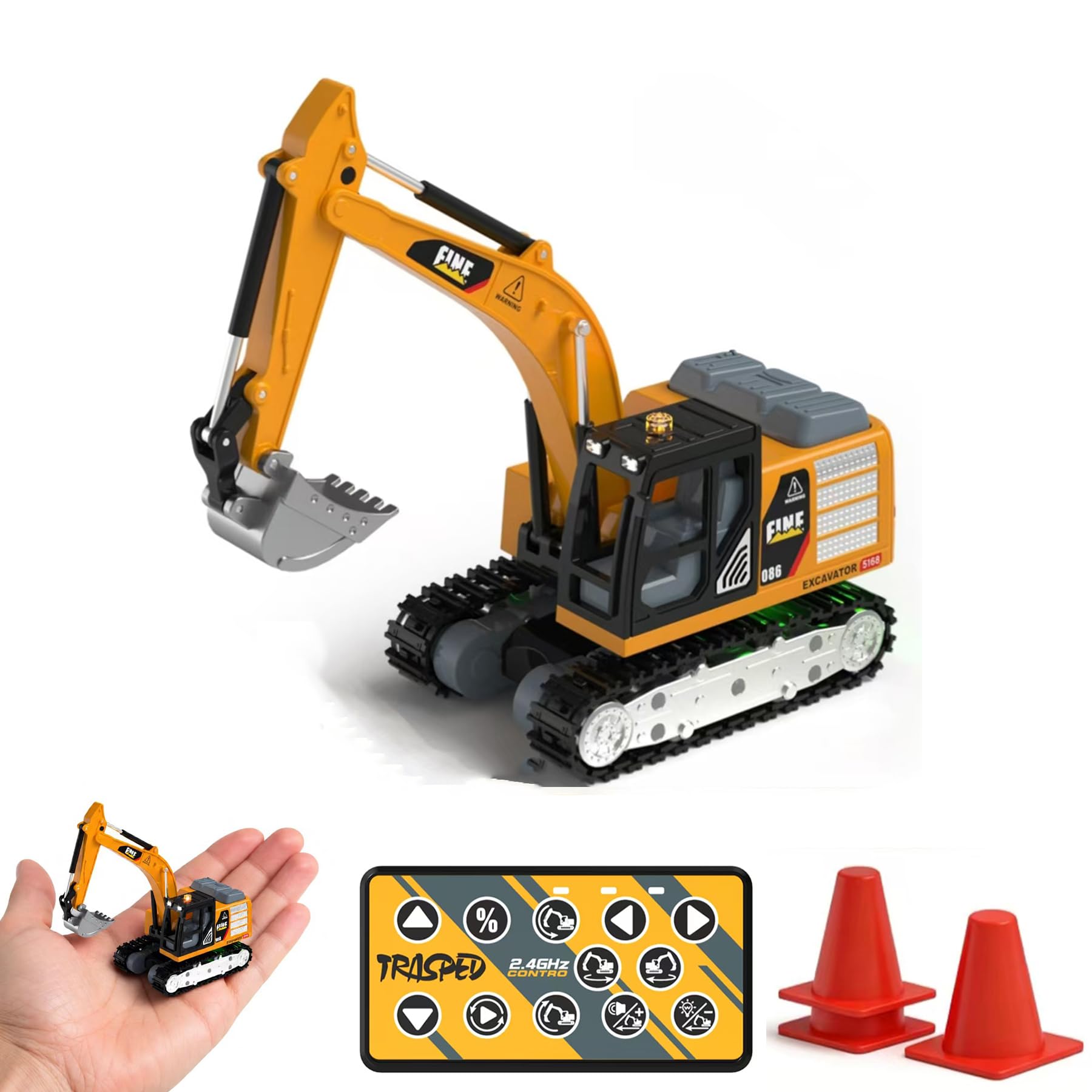 Amazon.co.jp: ショベルカー ラジコン 1/64スケール 手のひらサイズ