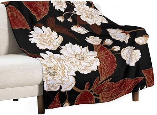 Miniatura 13 de Manta de tiro floral retro de los años 70, estilo bohemio, ondulado, geométrico, hippie, lindas flores, amarillo y naranja, manta con estampado