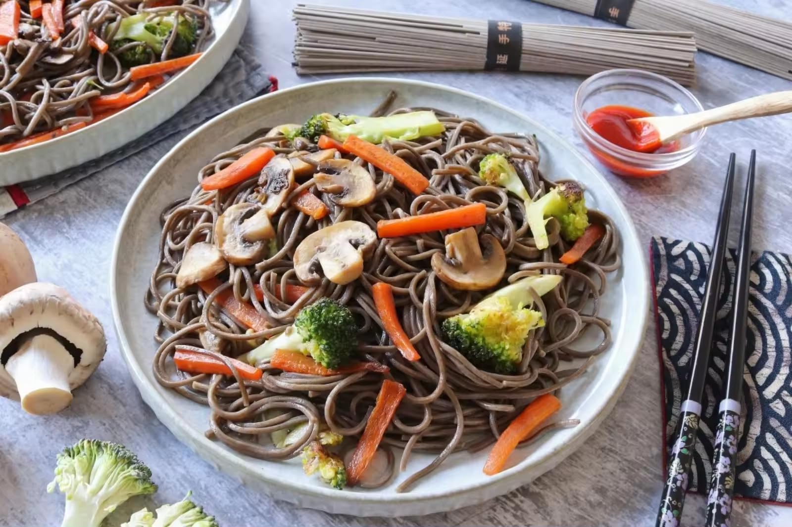 YIJIA | Fideos Soba Coreano Naengmyeon Para Fideos Fríos Coreanos Mul Naengmyeon 624g (Pack de 2)