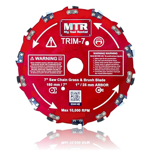 Miniatura 3 de MTR Cuchillas cortadoras de cepillo de dientes de cadena de sierra, hoja circular, cortador de malezas, 10,000 rpm, cortadora de cepillo de hierba
