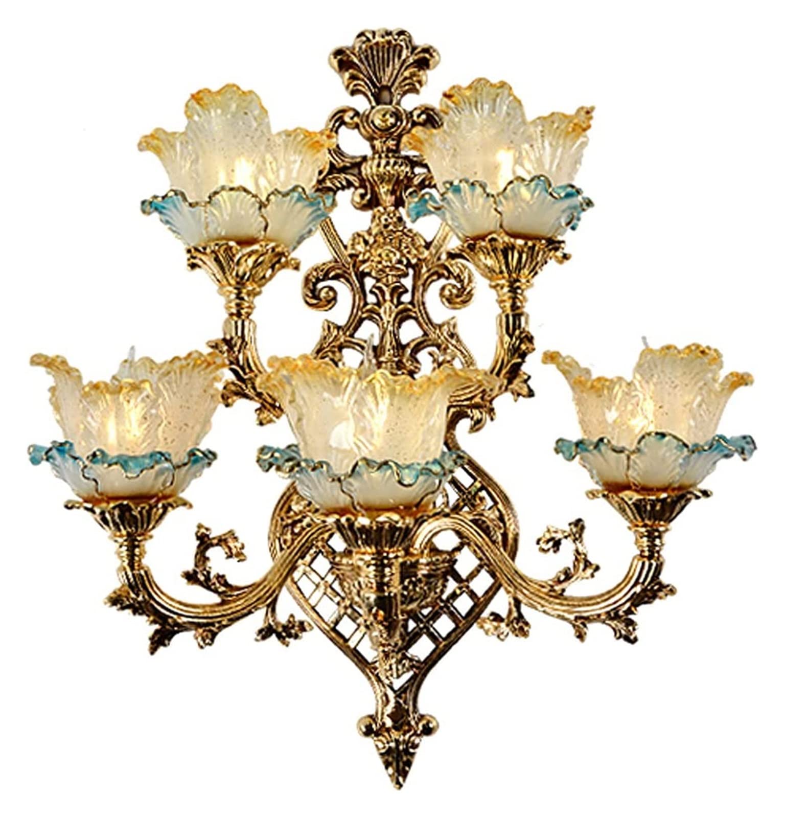 ZTCHSENZT Wall Lamp Light French Style Light Luxury Living Room Bedroom Bedside Lamp Style Luxury TV Background Wall Light,C
