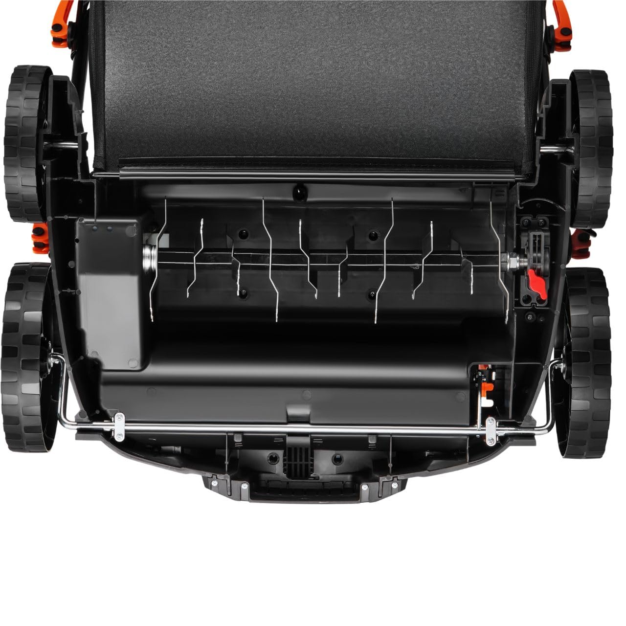 Fuxtec FX-EV360 Arieggiatore scarificatore Elettrico - 1500W, Larghezza 36 cm, 5 Livelli di Regolazione profondità, Cesto Raccoglierba 45L