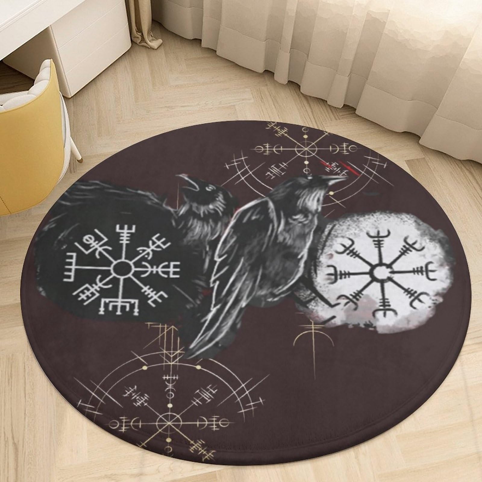 Tapis Vegvisir lavable pour chambre : ne glissez plus sur votre sol