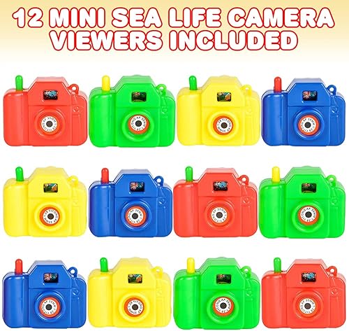 Miniatura 2 de ArtCreativity Mini visores de cámara de plástico Sea Life, juego de 12, accesorios de juego de simulación para niños con imágenes en el visor,