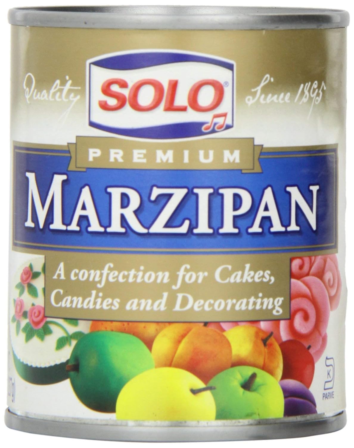 Solo Paste Marzipan 8 oz - Gluten-Free Ready-to-Use Almond Paste for Baking & Confections