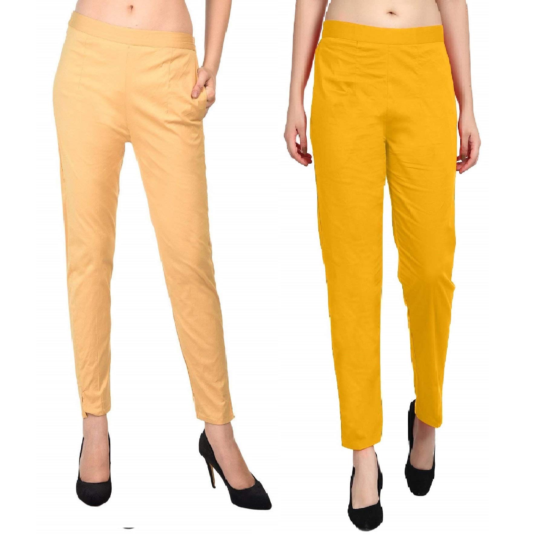 srisaras Women's Straight Fit Cotton Pants/Trousers-picture-22