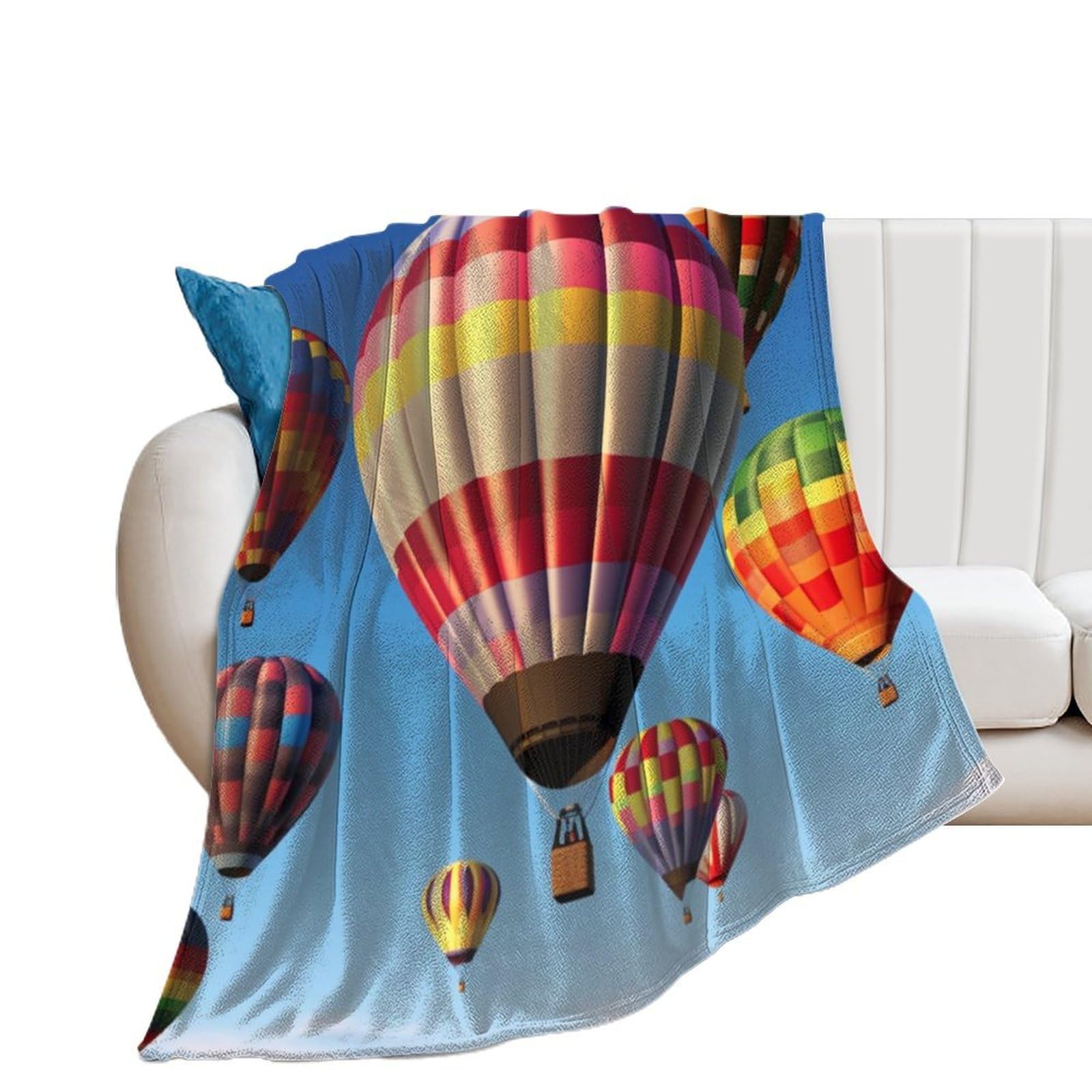 Couverture flanelle anti-boulochage pour canapé sans peluche