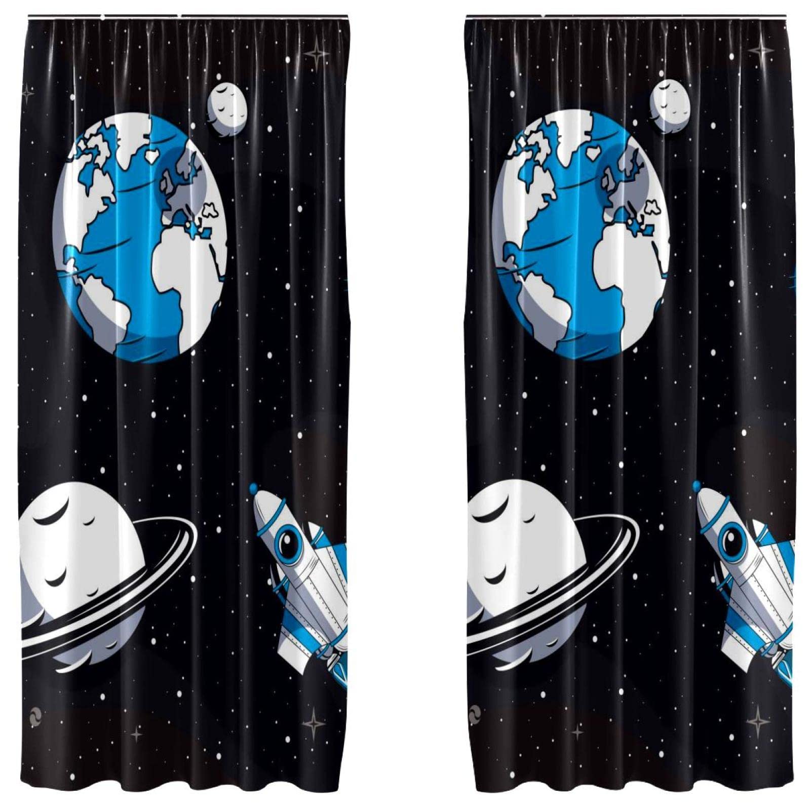 Cortinas opacas Spaceship con aislamiento térmico y dos paneles de microfibra
