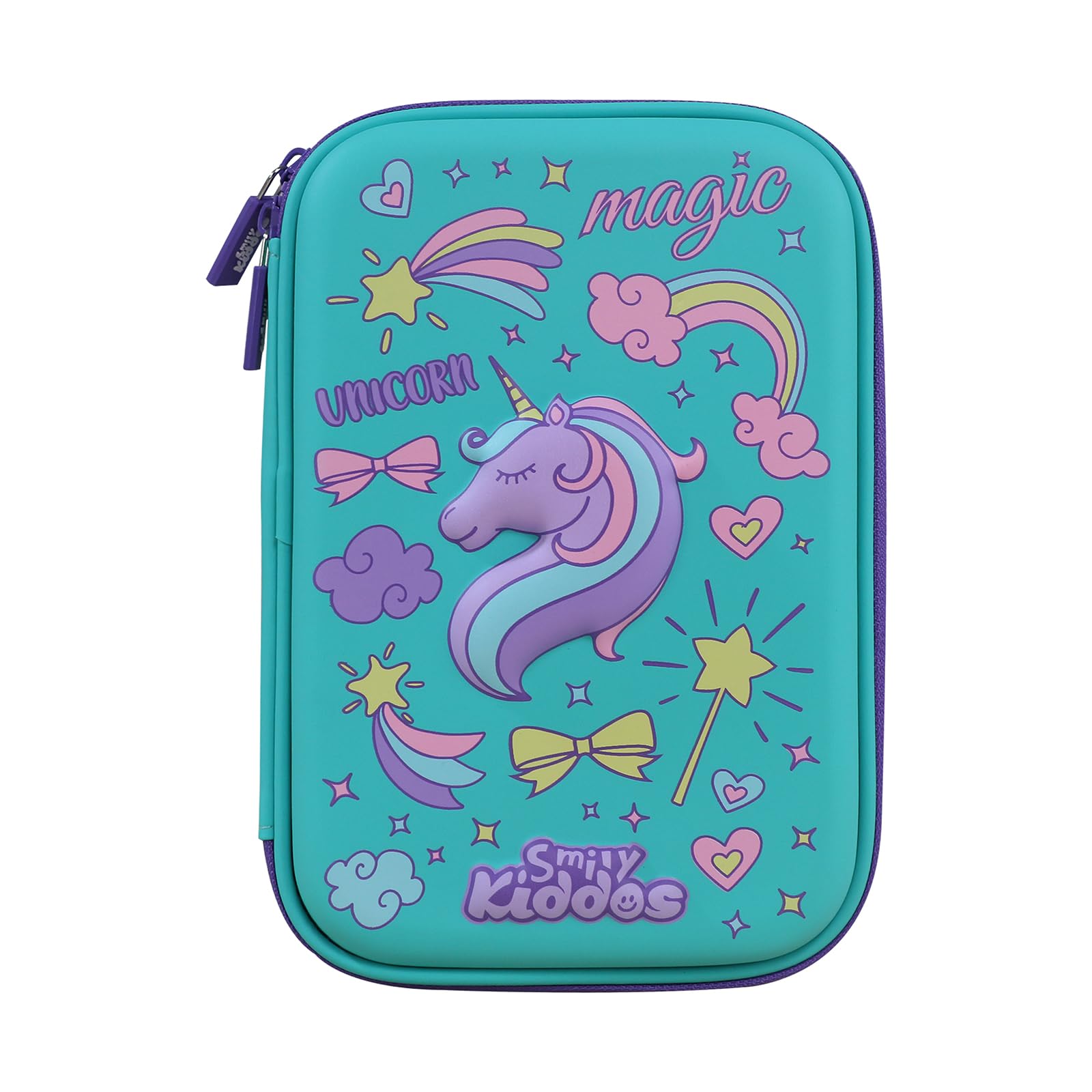 Smily Kiddos Ethylene Vinyl Acetate (Eva) Single Compartment V2 Unicorn Theme Green Hardtop Pencil Case With Compartments,Large School Supply Organizer Students Stationery Box,Girls Boys (Green) (B0CD7KFNW3) Amazon Price History, Amazon Price Tracker