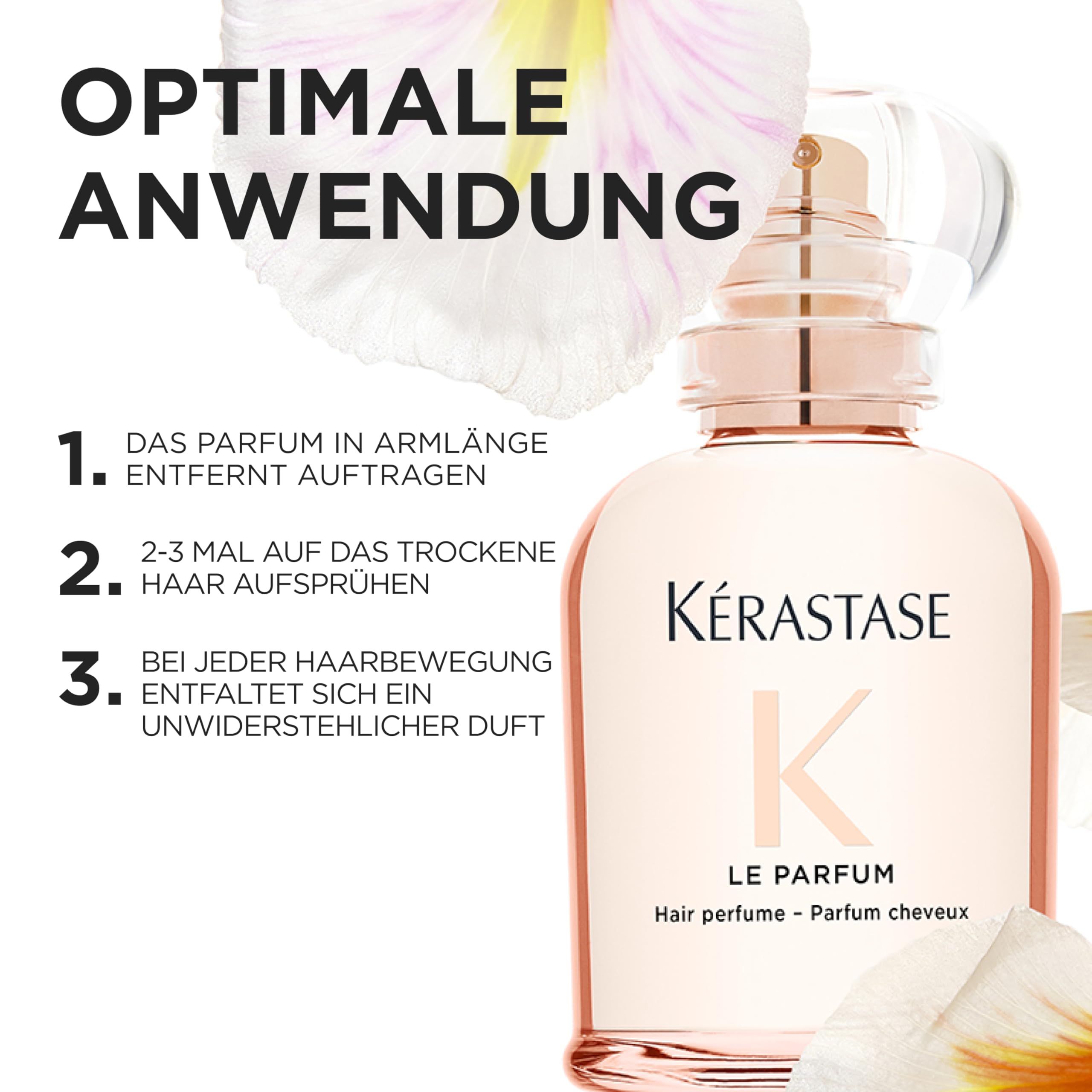 Kérastase Gloss Absolu Le Parfum, Haarparfum mit blumiger Signatur für alle Haartypen, Verleiht dem Haar ultimativen Glanz und Feuchtigkeit, Für ein Frischegefühl von morgens bis abends, 30ml