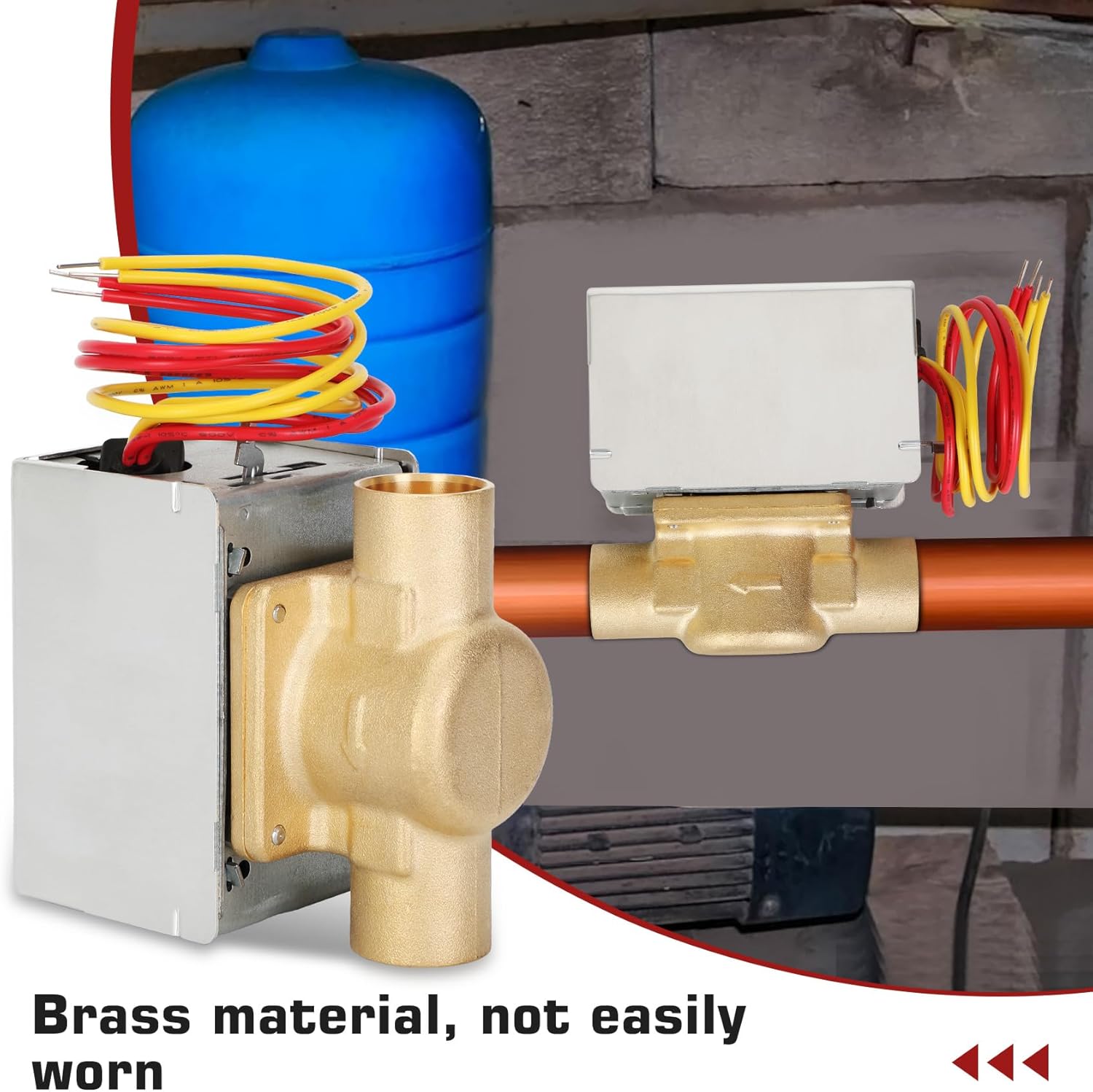 Honeywell V8043E1012 3/4" Sweat Zone Valve,Replaces Honeywell Zone Valve GID-661677,13" Leads Connection,2-Way/4-Wire/Normally Closed 24Vac 50/60Hz and an End Switch for Hydronic Heating Systems